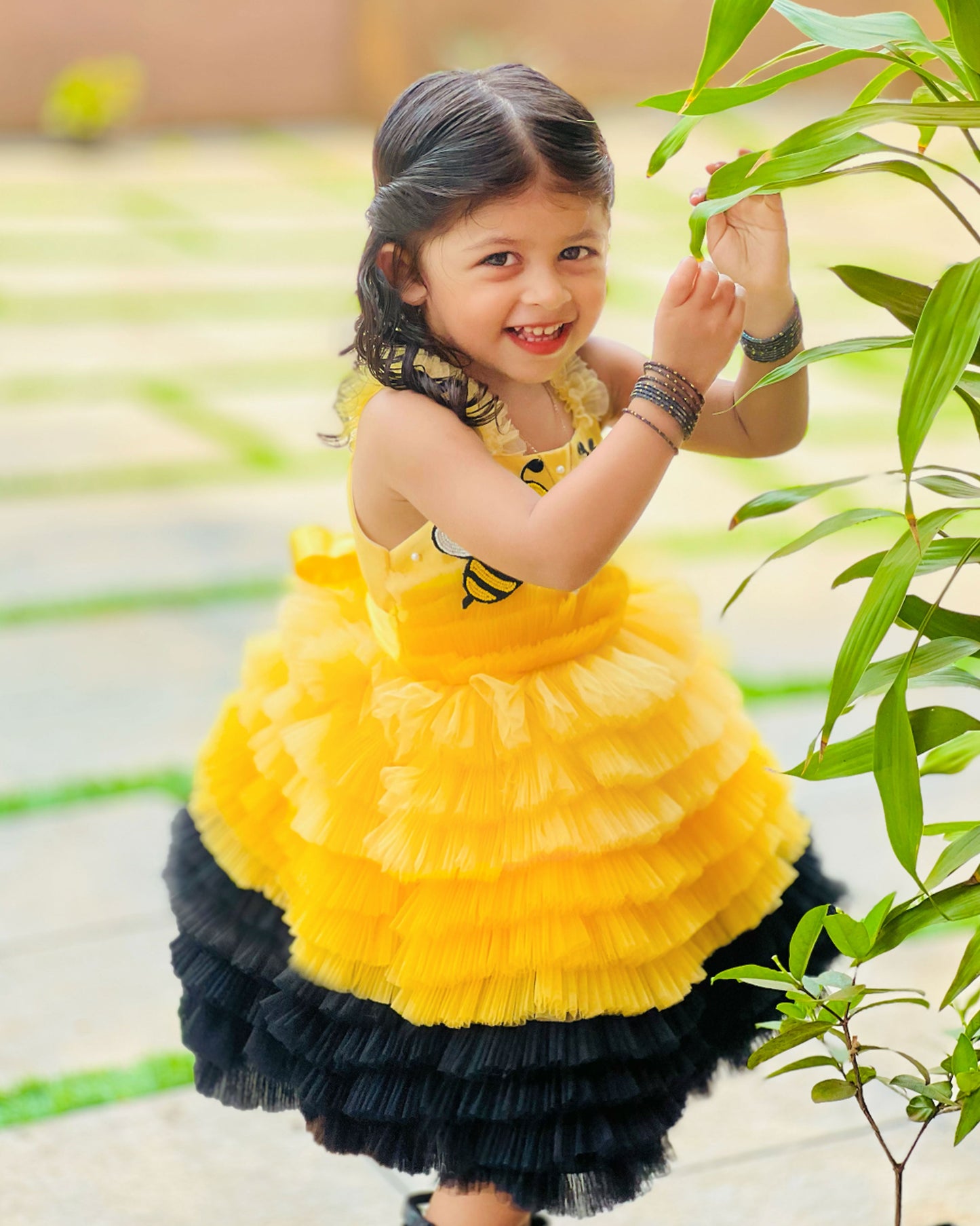 Bumble Spark Ruffle Party Happy Twirls Gown