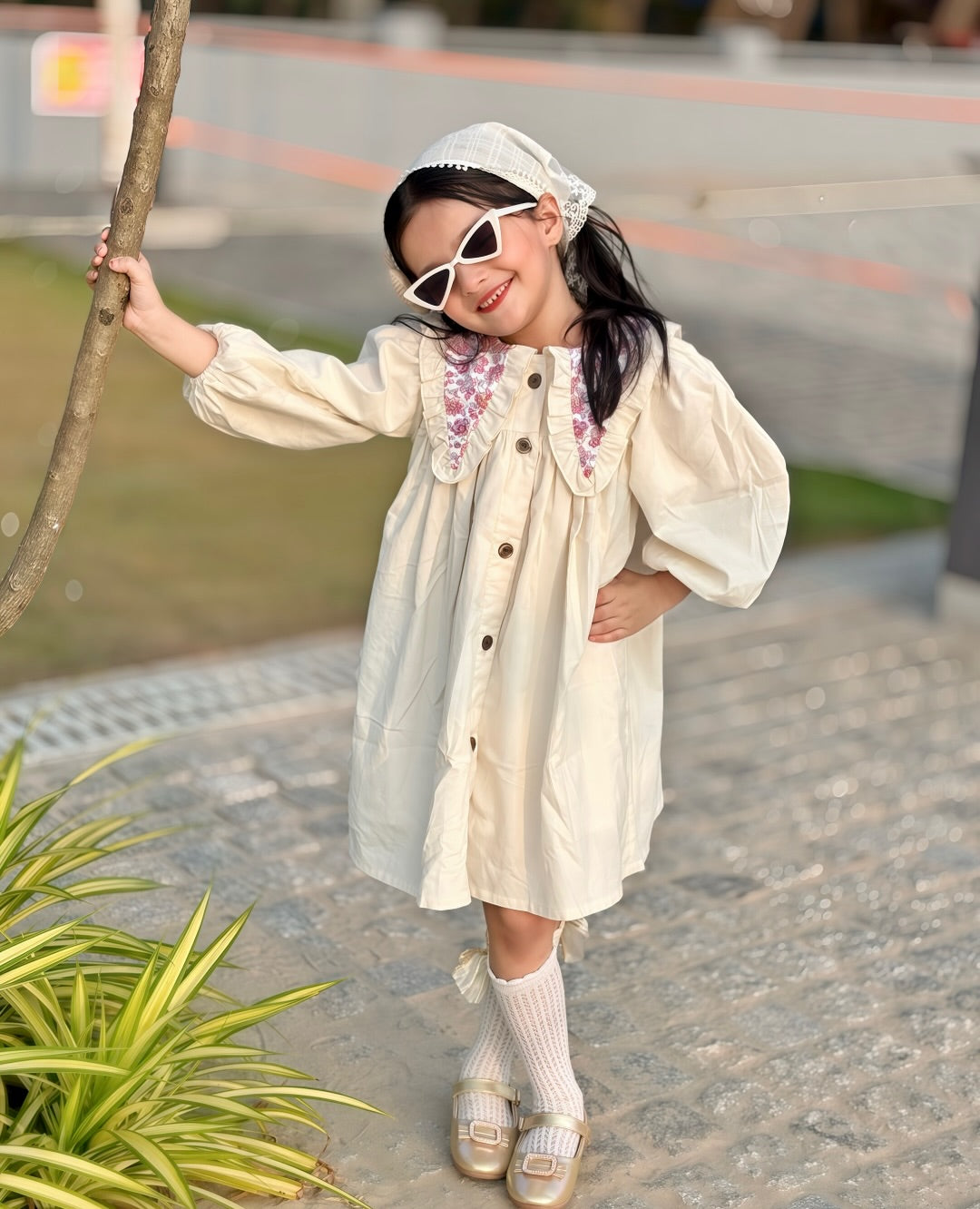 Soft Petal Luxe Oversized Frock