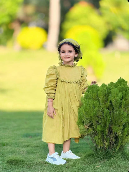 Olive Bloom Sunshine Cottage Dress