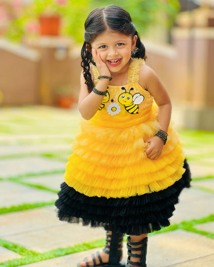 Bumble Spark Ruffle Party  Happy Twirls Gown
