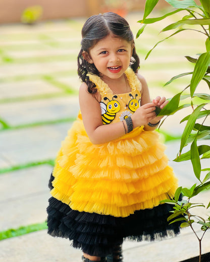 Bumble Spark Ruffle Party  Happy Twirls Gown