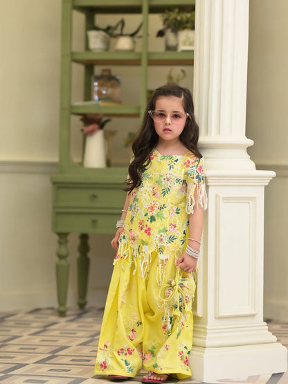 Buttercup Bloom Little Sunshine Vibes Kurti Plazo Set