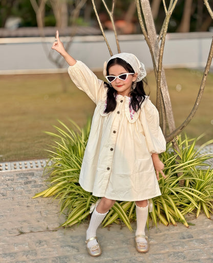 Soft Petal Luxe Oversized Frock
