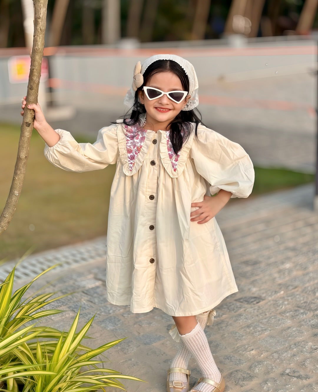 Soft Petal Luxe Oversized Frock