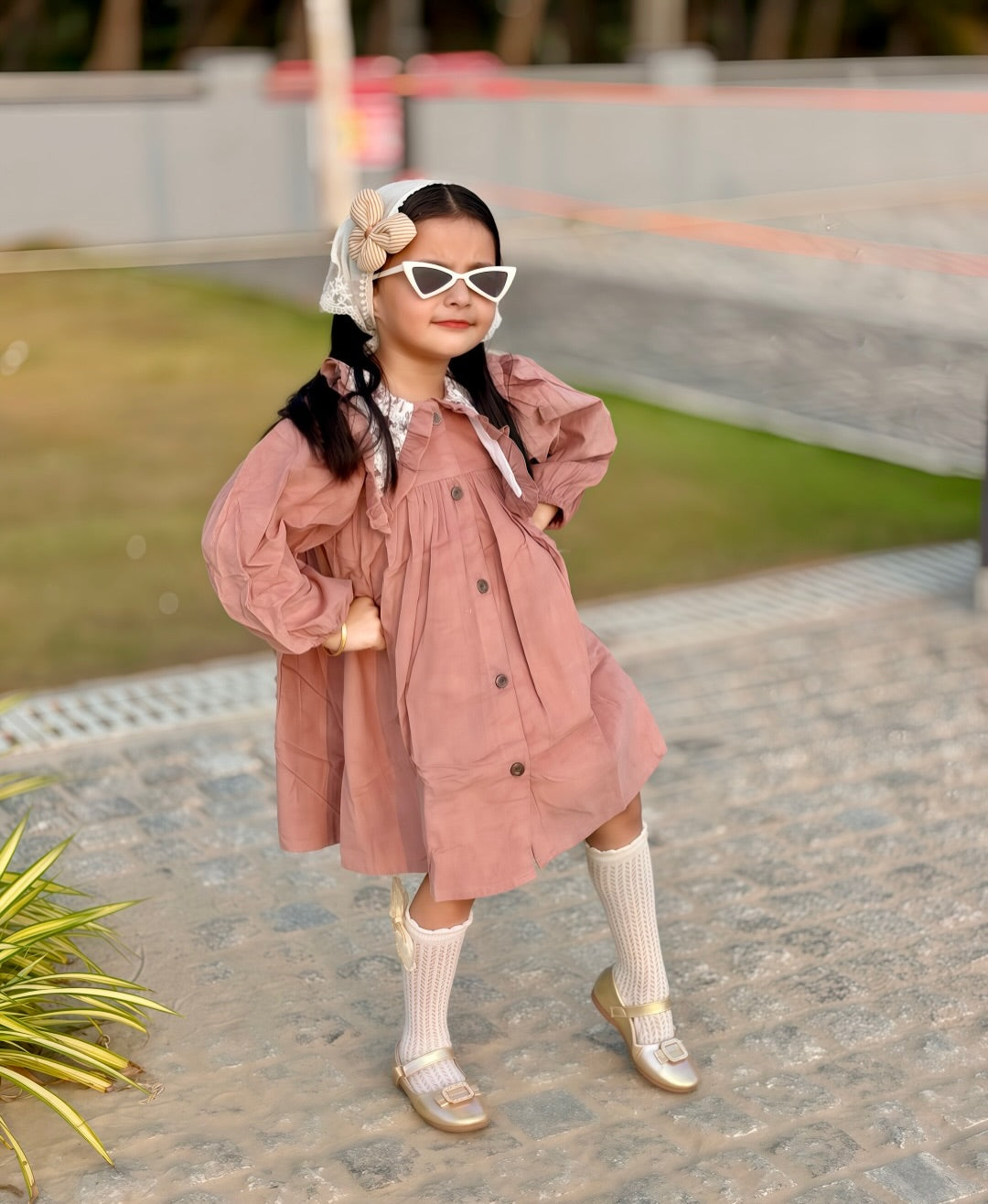 Soft Petal Luxe Oversized Frock