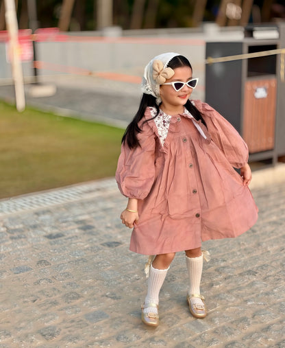 Soft Petal Luxe Oversized Frock