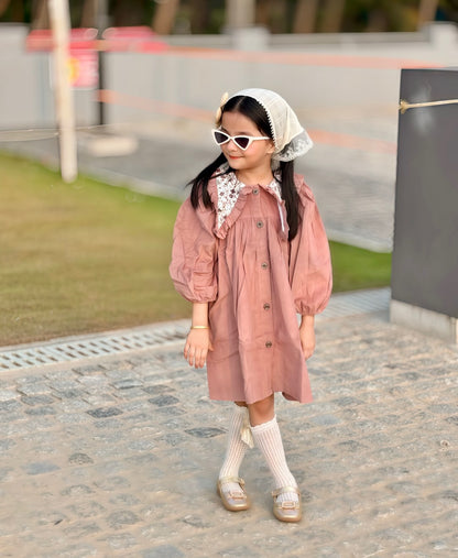 Soft Petal Luxe Oversized Frock