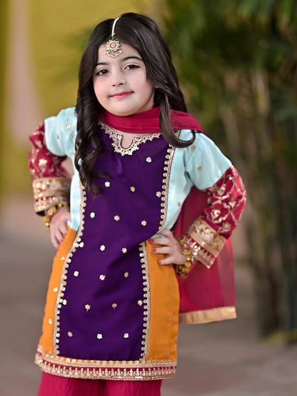 Aveline Royal Rang Palazzo Set