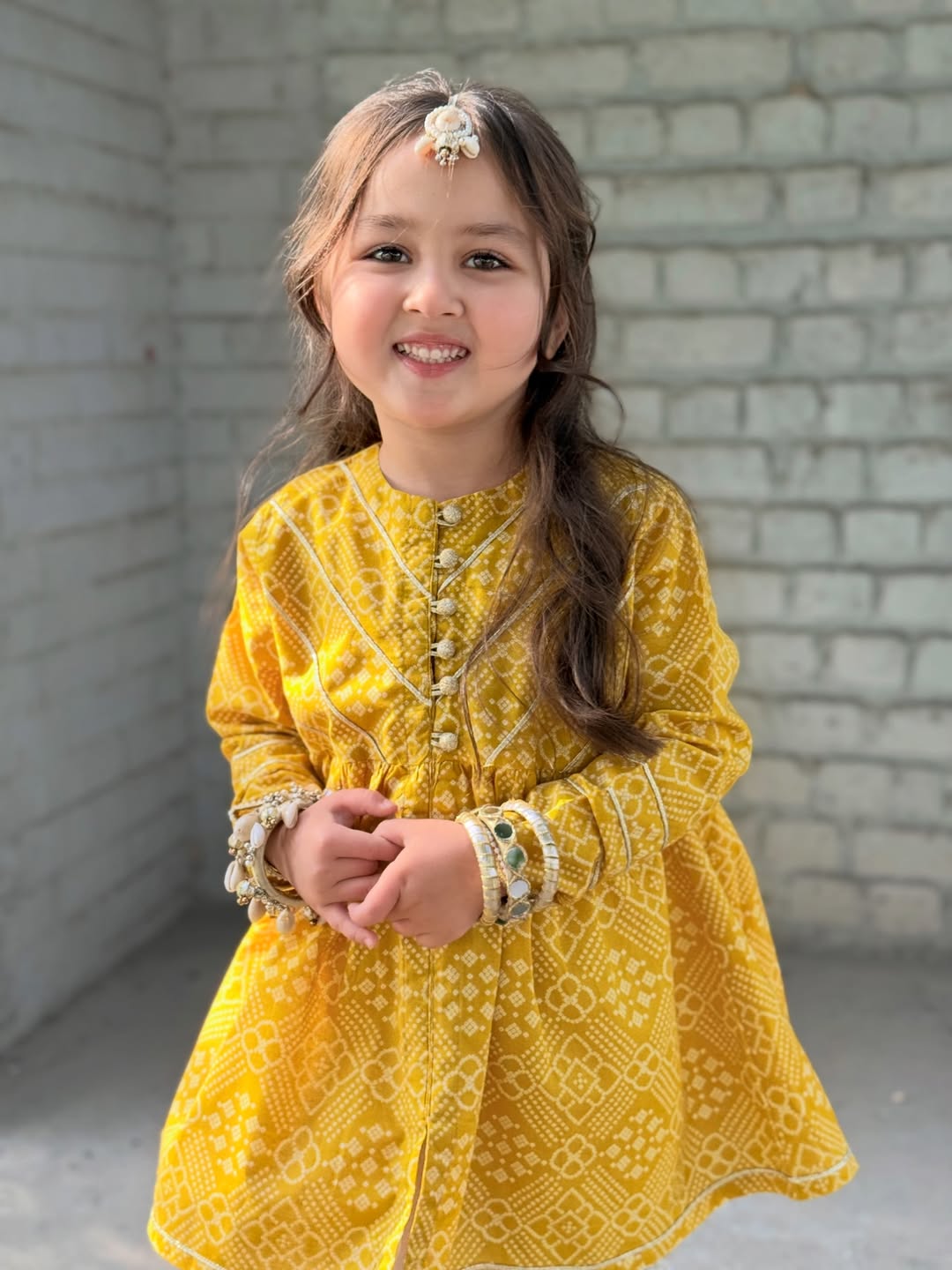 Meher Noor Mustard Bloom Set