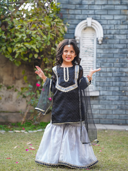 Myra Midnight Grace Sharara Set