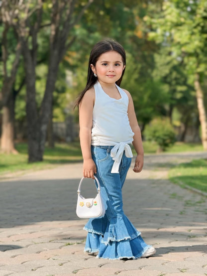 Chic Little Diva Flared Denim Set