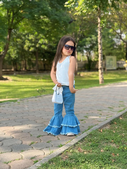 Chic Little Diva Flared Denim Set