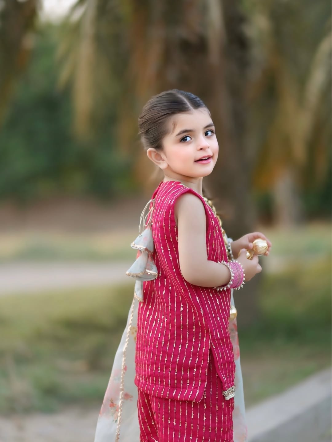 Aadhya Rani Pink Sharara Set
