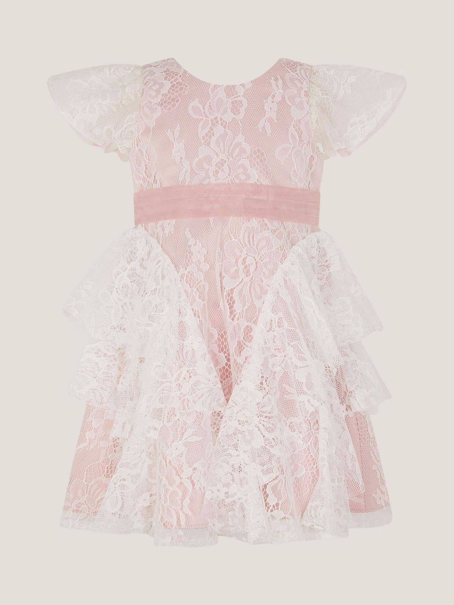 Joanie Ruffle Lace Dress