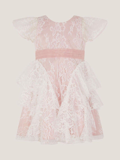 Joanie Ruffle Lace Dress