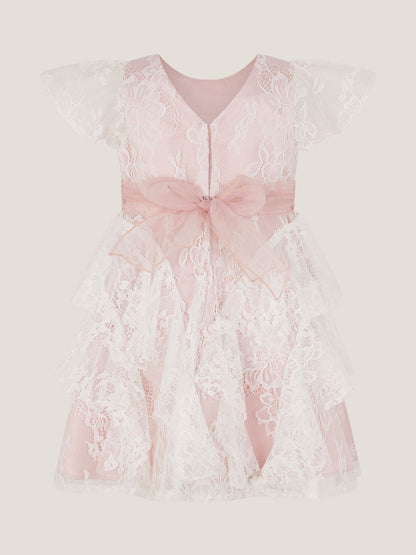 Joanie Ruffle Lace Dress
