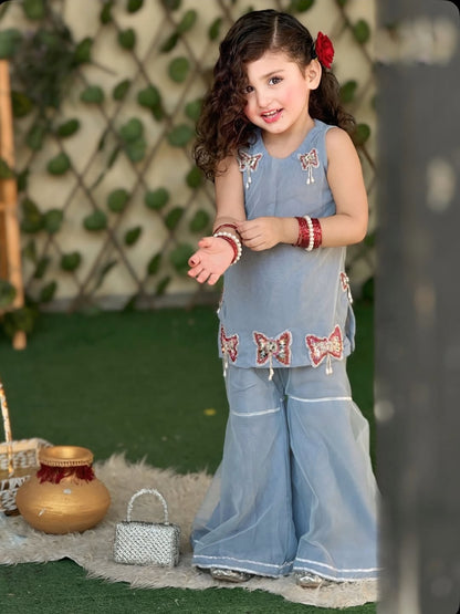 Maherina Aura Festive Stylish  Kurti Palazzo Set
